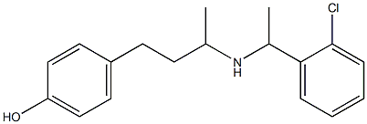 4-(3-{[1-(2-chlorophenyl)ethyl]amino}butyl)phenol Struktur