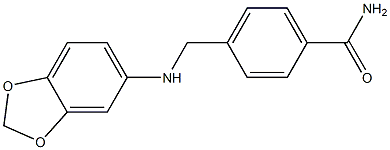 4-[(2H-1,3-benzodioxol-5-ylamino)methyl]benzamide Struktur