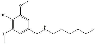 4-[(hexylamino)methyl]-2,6-dimethoxyphenol Struktur
