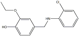 4-{[(2-chlorophenyl)amino]methyl}-2-ethoxyphenol Struktur