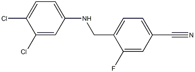 4-{[(3,4-dichlorophenyl)amino]methyl}-3-fluorobenzonitrile Struktur