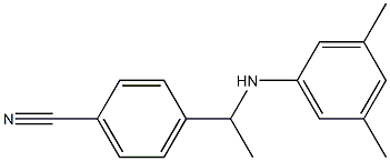 4-{1-[(3,5-dimethylphenyl)amino]ethyl}benzonitrile Structure