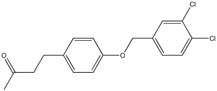 4-{4-[(3,4-dichlorophenyl)methoxy]phenyl}butan-2-one Struktur