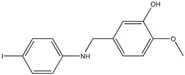 5-{[(4-iodophenyl)amino]methyl}-2-methoxyphenol Struktur