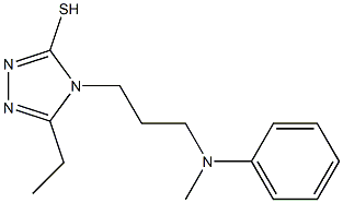 5-ethyl-4-{3-[methyl(phenyl)amino]propyl}-4H-1,2,4-triazole-3-thiol Struktur
