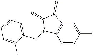 5-methyl-1-[(2-methylphenyl)methyl]-2,3-dihydro-1H-indole-2,3-dione Struktur