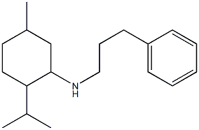 5-methyl-N-(3-phenylpropyl)-2-(propan-2-yl)cyclohexan-1-amine Struktur