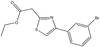 ethyl 2-[4-(3-bromophenyl)-1,3-thiazol-2-yl]acetate Struktur