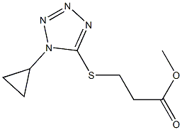 methyl 3-[(1-cyclopropyl-1H-1,2,3,4-tetrazol-5-yl)sulfanyl]propanoate Struktur
