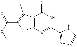 methyl 5-methyl-4-oxo-2-(4H-1,2,4-triazol-3-yl)-3,4-dihydrothieno[2,3-d]pyrimidine-6-carboxylate Structure