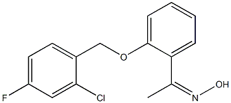 N-(1-{2-[(2-chloro-4-fluorophenyl)methoxy]phenyl}ethylidene)hydroxylamine Struktur