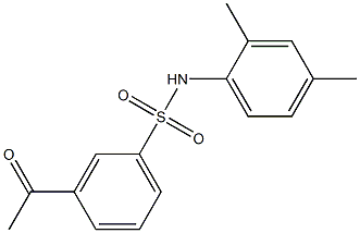 N-(2,4-dimethylphenyl)-3-acetylbenzene-1-sulfonamide Struktur
