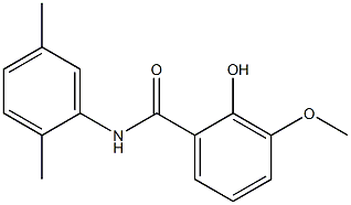 N-(2,5-dimethylphenyl)-2-hydroxy-3-methoxybenzamide Struktur