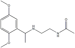 N-(2-{[1-(2,5-dimethoxyphenyl)ethyl]amino}ethyl)acetamide Struktur
