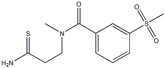 N-(2-carbamothioylethyl)-3-methanesulfonyl-N-methylbenzamide Structure