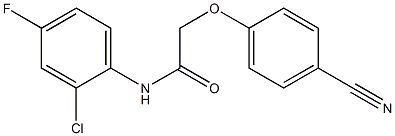 N-(2-chloro-4-fluorophenyl)-2-(4-cyanophenoxy)acetamide Struktur