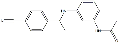 N-(3-{[1-(4-cyanophenyl)ethyl]amino}phenyl)acetamide Struktur