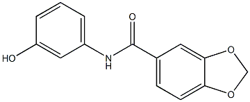 N-(3-hydroxyphenyl)-2H-1,3-benzodioxole-5-carboxamide Structure