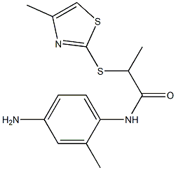 N-(4-amino-2-methylphenyl)-2-[(4-methyl-1,3-thiazol-2-yl)sulfanyl]propanamide Struktur