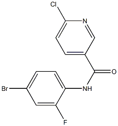 N-(4-bromo-2-fluorophenyl)-6-chloropyridine-3-carboxamide Struktur