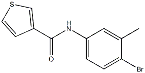N-(4-bromo-3-methylphenyl)thiophene-3-carboxamide Struktur