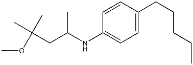 N-(4-methoxy-4-methylpentan-2-yl)-4-pentylaniline Struktur