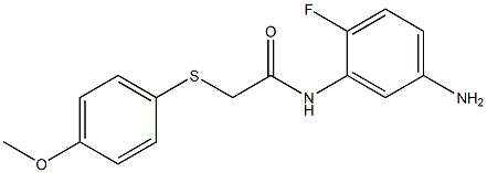 N-(5-amino-2-fluorophenyl)-2-[(4-methoxyphenyl)sulfanyl]acetamide Struktur