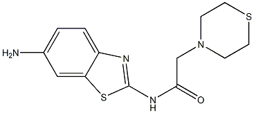 N-(6-amino-1,3-benzothiazol-2-yl)-2-(thiomorpholin-4-yl)acetamide Struktur
