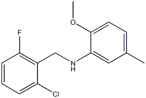 N-[(2-chloro-6-fluorophenyl)methyl]-2-methoxy-5-methylaniline Struktur