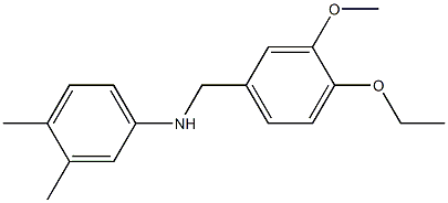 N-[(4-ethoxy-3-methoxyphenyl)methyl]-3,4-dimethylaniline Struktur