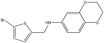 N-[(5-bromothiophen-2-yl)methyl]-2,3-dihydro-1,4-benzodioxin-6-amine Struktur