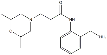 N-[2-(aminomethyl)phenyl]-3-(2,6-dimethylmorpholin-4-yl)propanamide Struktur