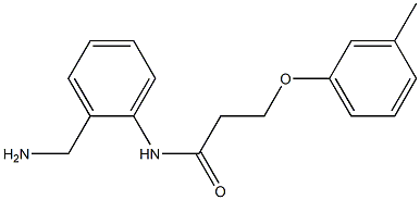 N-[2-(aminomethyl)phenyl]-3-(3-methylphenoxy)propanamide Structure