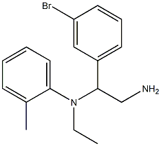 N-[2-amino-1-(3-bromophenyl)ethyl]-N-ethyl-2-methylaniline Struktur
