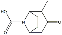 8-Azabicyclo[3.2.1]octane-8-carboxylic  acid,  2-methyl-3-oxo- Struktur