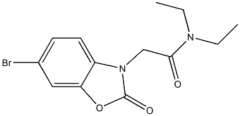 2-(6-bromo-2-oxo-1,3-benzoxazol-3(2H)-yl)-N,N-diethylacetamide Struktur