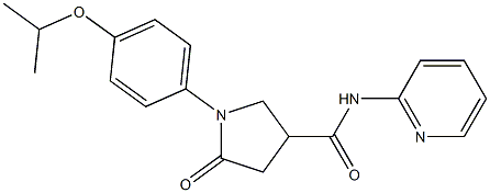 1-(4-isopropoxyphenyl)-5-oxo-N-(2-pyridinyl)-3-pyrrolidinecarboxamide Struktur