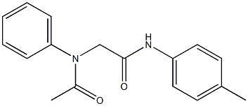 2-[acetyl(phenyl)amino]-N-(4-methylphenyl)acetamide Struktur