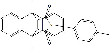 1,8-dimethyl-17-(4-methylphenyl)-17-azapentacyclo[6.6.5.0~2,7~.0~9,14~.0~15,19~]nonadeca-2,4,6,9,11,13-hexaene-16,18-dione Struktur