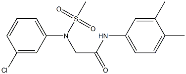 2-[3-chloro(methylsulfonyl)anilino]-N-(3,4-dimethylphenyl)acetamide Struktur