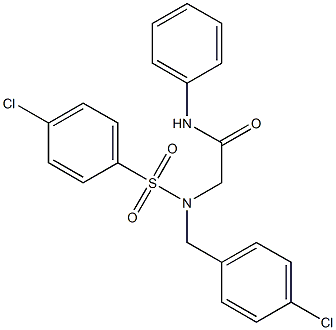 2-{(4-chlorobenzyl)[(4-chlorophenyl)sulfonyl]amino}-N-phenylacetamide Structure