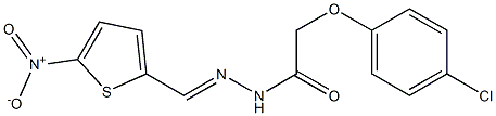 2-(4-chlorophenoxy)-N'-[(E)-(5-nitro-2-thienyl)methylidene]acetohydrazide Struktur
