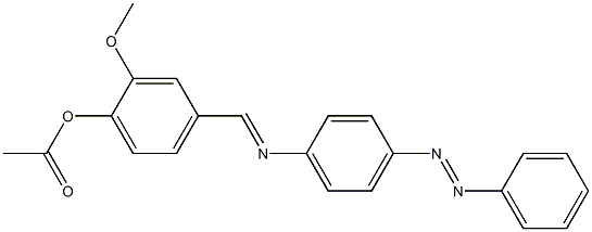 2-methoxy-4-[({4-[(E)-2-phenyldiazenyl]phenyl}imino)methyl]phenyl acetate Structure