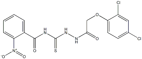 N-({2-[2-(2,4-dichlorophenoxy)acetyl]hydrazino}carbothioyl)-2-nitrobenzamide Struktur