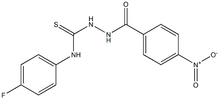 N-(4-fluorophenyl)-2-(4-nitrobenzoyl)-1-hydrazinecarbothioamide Struktur