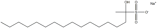 2-Hydroxyheptadecane-2-sulfonic acid sodium salt Struktur
