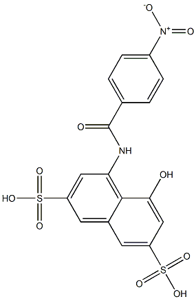 8-Hydroxy-1-(4-nitrobenzoylamino)-3,6-naphthalenedisulfonic acid Structure
