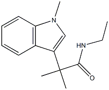 N-Ethyl-2,2-dimethyl-2-(1-methyl-1H-indol-3-yl)acetamide Struktur