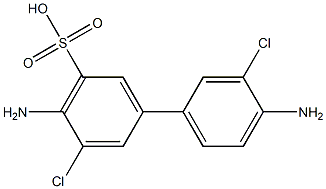 4,4'-Diamino-3,3'-dichlorobiphenyl-5-sulfonic acid Struktur