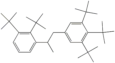 1-(3,4,5-Tri-tert-butylphenyl)-2-(2,3-di-tert-butylphenyl)propane Struktur
